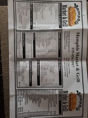 Memphis Market & Grill menu 2